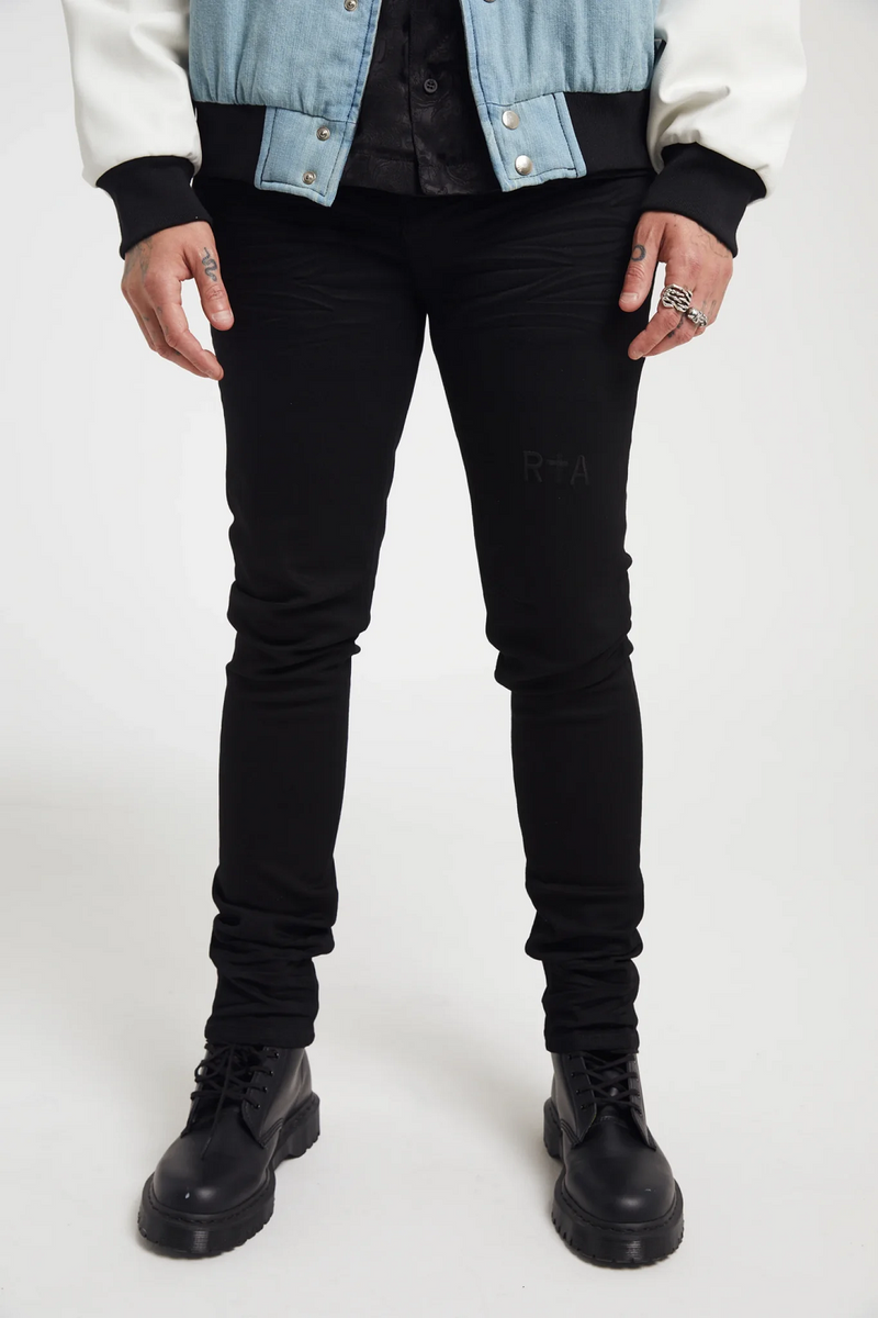RTA BRAND MU24D687-B1205BLOGO BRYANT | BLACK LOGO JEANS MEN