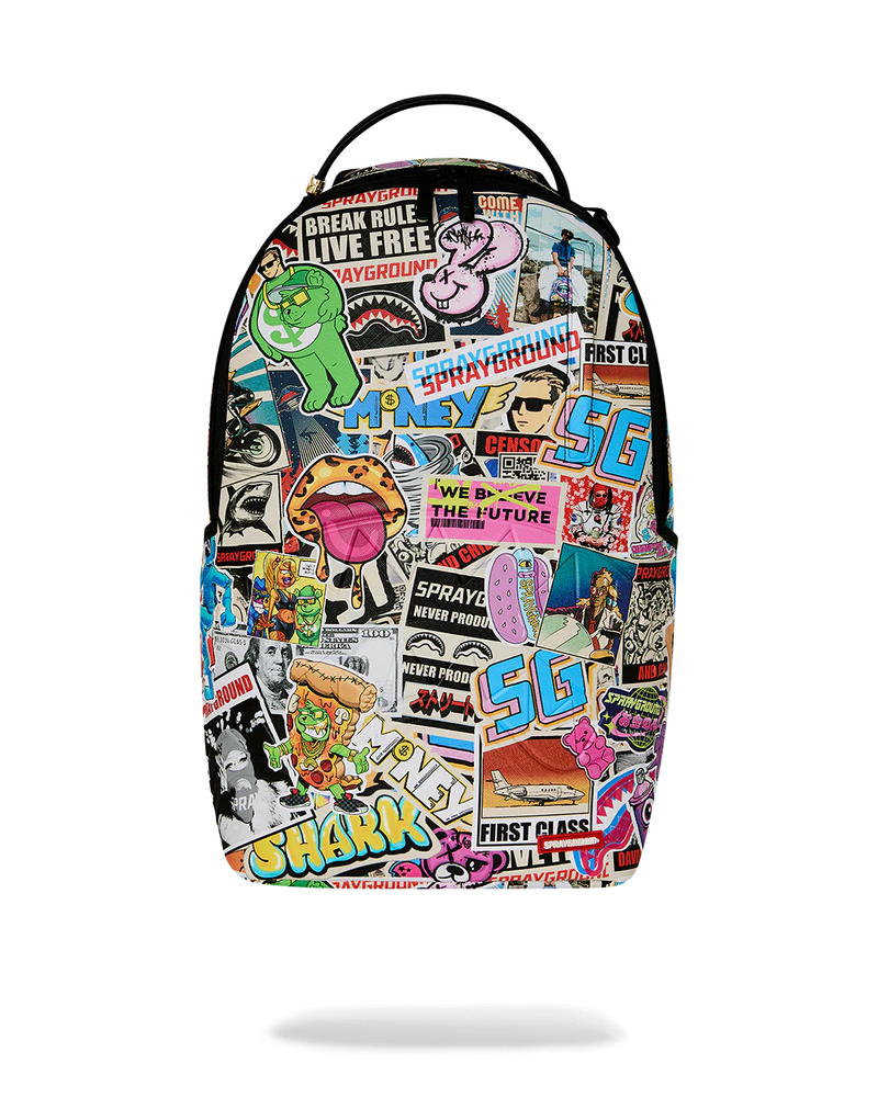 SPRAYGROUND B8651 LIFE'S A MOVIE PUNK STICKER SHARK BACKPACK BTS26