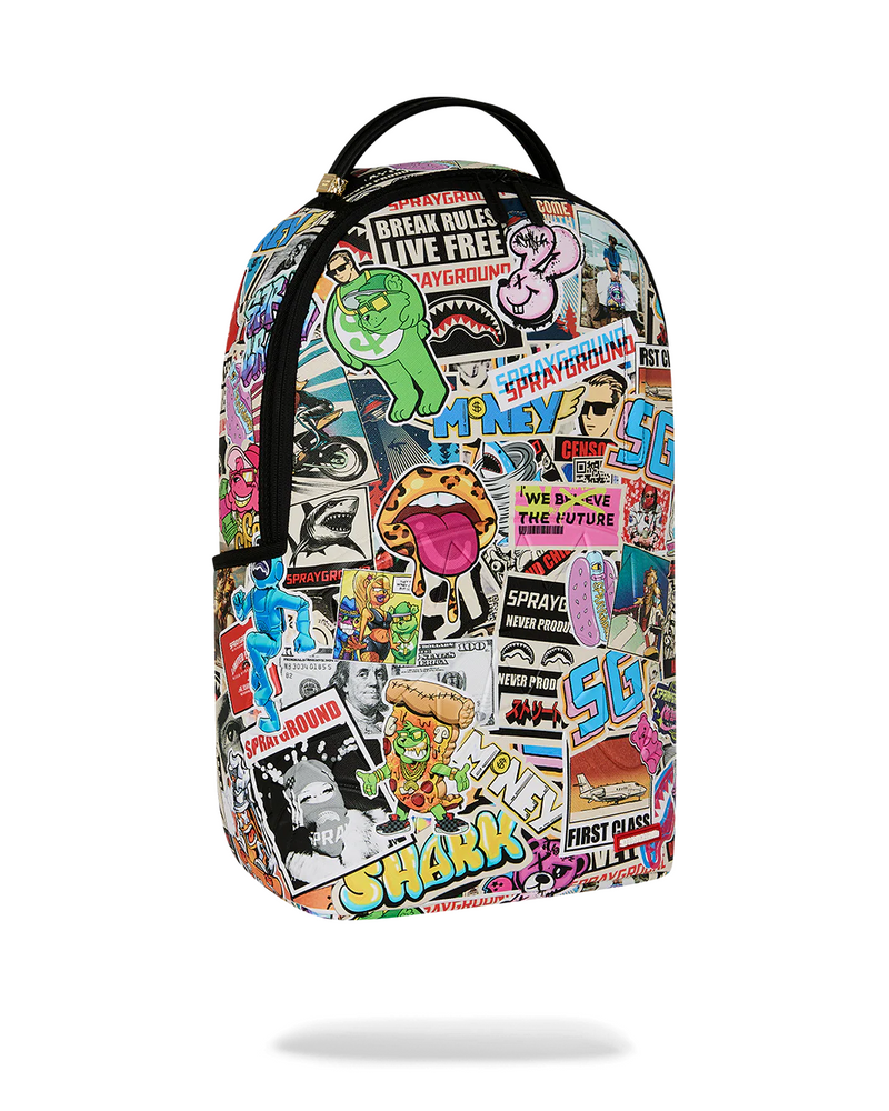 SPRAYGROUND B8651 LIFE'S A MOVIE PUNK STICKER SHARK BACKPACK BTS26