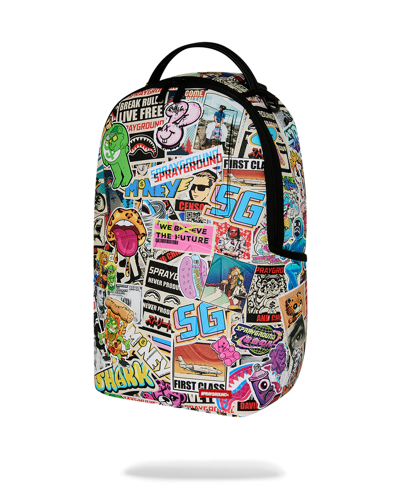 SPRAYGROUND B8651 LIFE'S A MOVIE PUNK STICKER SHARK BACKPACK BTS26