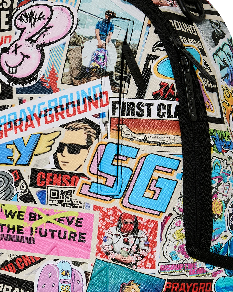SPRAYGROUND B8651 LIFE'S A MOVIE PUNK STICKER SHARK BACKPACK BTS26