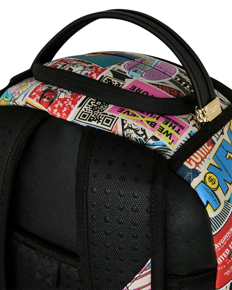 SPRAYGROUND B8651 LIFE'S A MOVIE PUNK STICKER SHARK BACKPACK BTS26