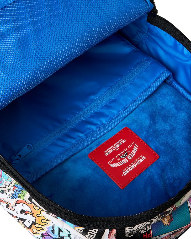 SPRAYGROUND B8651 LIFE'S A MOVIE PUNK STICKER SHARK BACKPACK BTS26