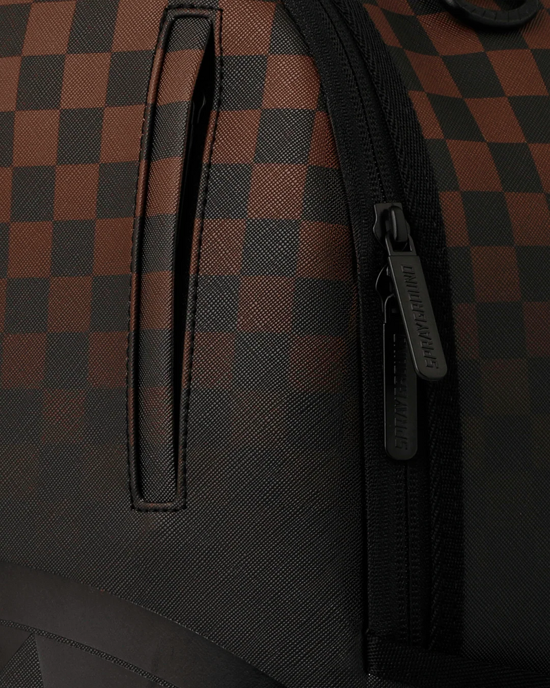 SPRAYGROUND B8702 SHADOWN SHARKS DEEP SEA BROWN CHECK GHOST DRIP BACKPAC BTS26