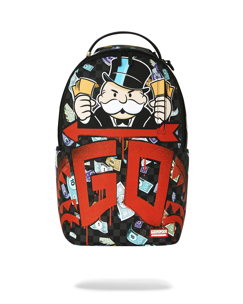 SPRAYGROUND B8779 MONOPOLY TIME TO GO SHARKMOUTH STENCIL BACKPACK BTS26