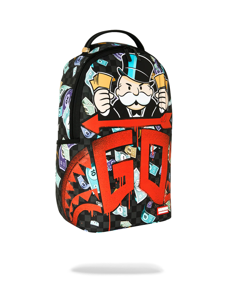 SPRAYGROUND B8779 MONOPOLY TIME TO GO SHARKMOUTH STENCIL BACKPACK BTS26