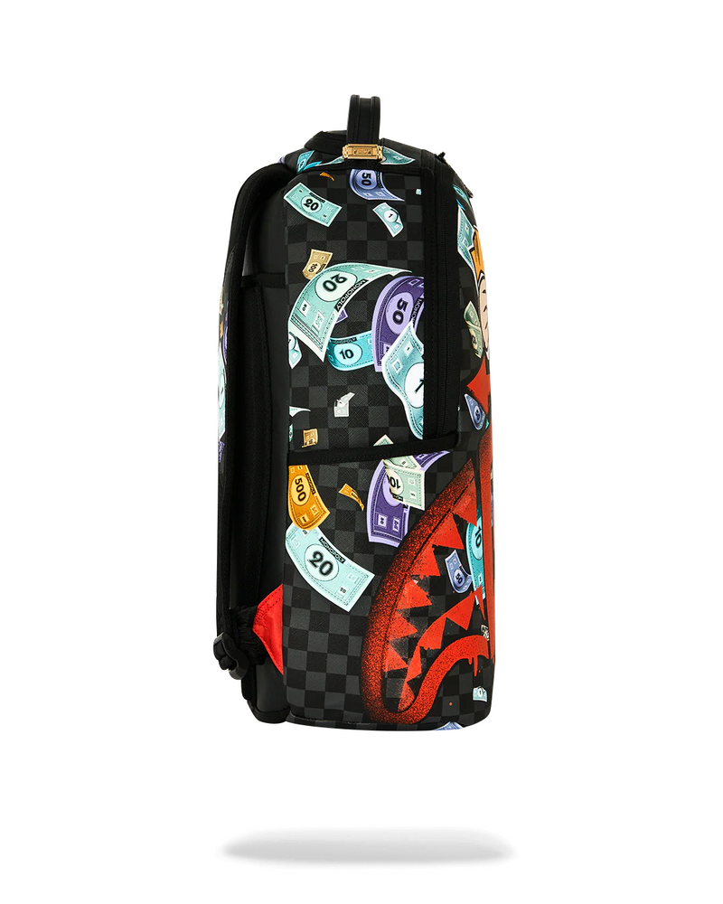 SPRAYGROUND B8779 MONOPOLY TIME TO GO SHARKMOUTH STENCIL BACKPACK BTS26