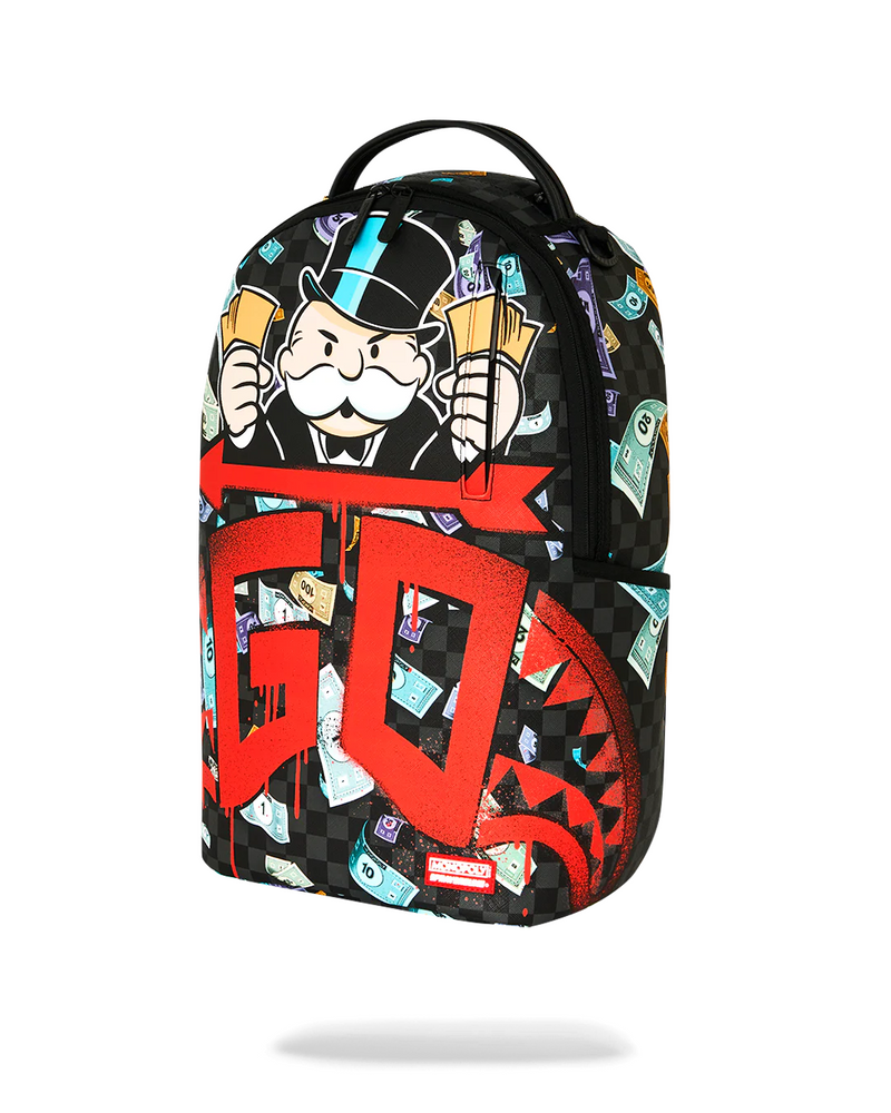 SPRAYGROUND B8779 MONOPOLY TIME TO GO SHARKMOUTH STENCIL BACKPACK BTS26