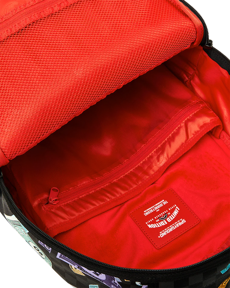 SPRAYGROUND B8779 MONOPOLY TIME TO GO SHARKMOUTH STENCIL BACKPACK BTS26