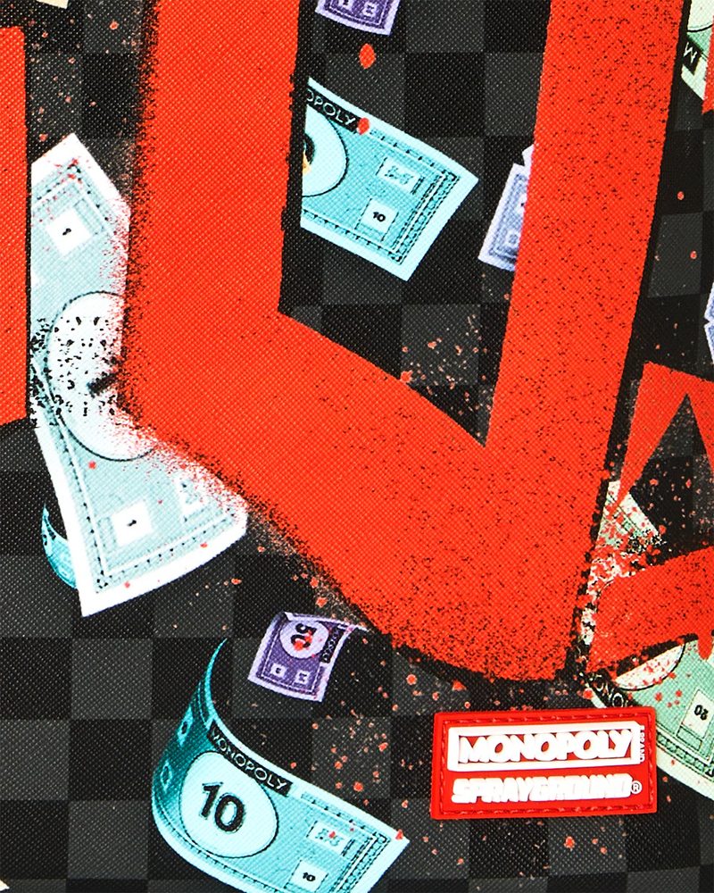 SPRAYGROUND B8779 MONOPOLY TIME TO GO SHARKMOUTH STENCIL BACKPACK BTS26