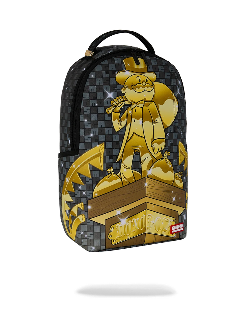 SPRAYGROUND B8980 MONOPOLY GET THE GOLD STATUE BACKPACK BTS26