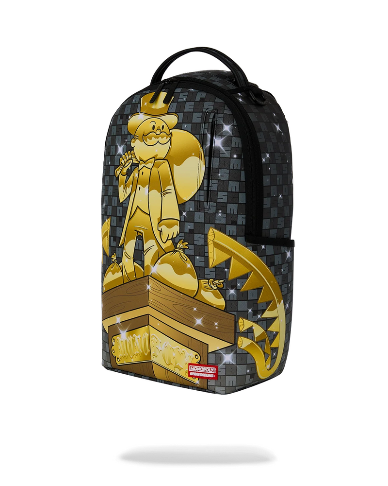SPRAYGROUND B8980 MONOPOLY GET THE GOLD STATUE BACKPACK BTS26