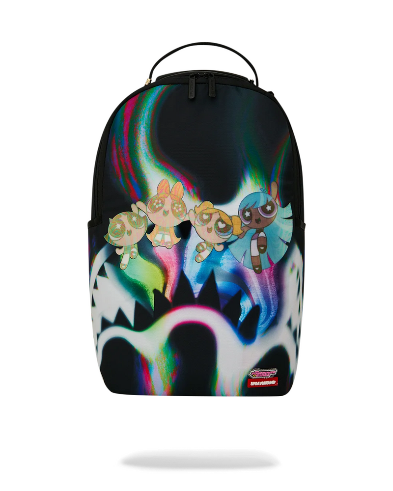 SPRAYGROUND B9062 POWERPUFF GIRLS POWER FLEX RAINBOW HOLO SHARK BACKPACK BTS26
