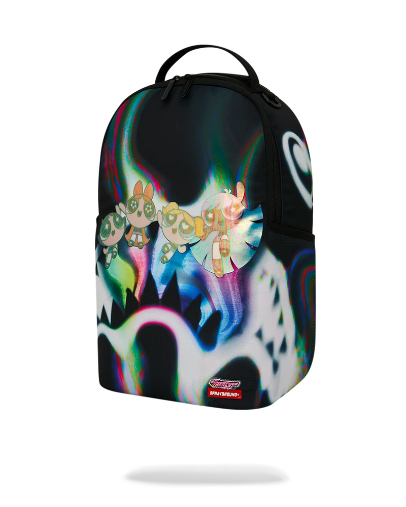 SPRAYGROUND B9062 POWERPUFF GIRLS POWER FLEX RAINBOW HOLO SHARK BACKPACK BTS26