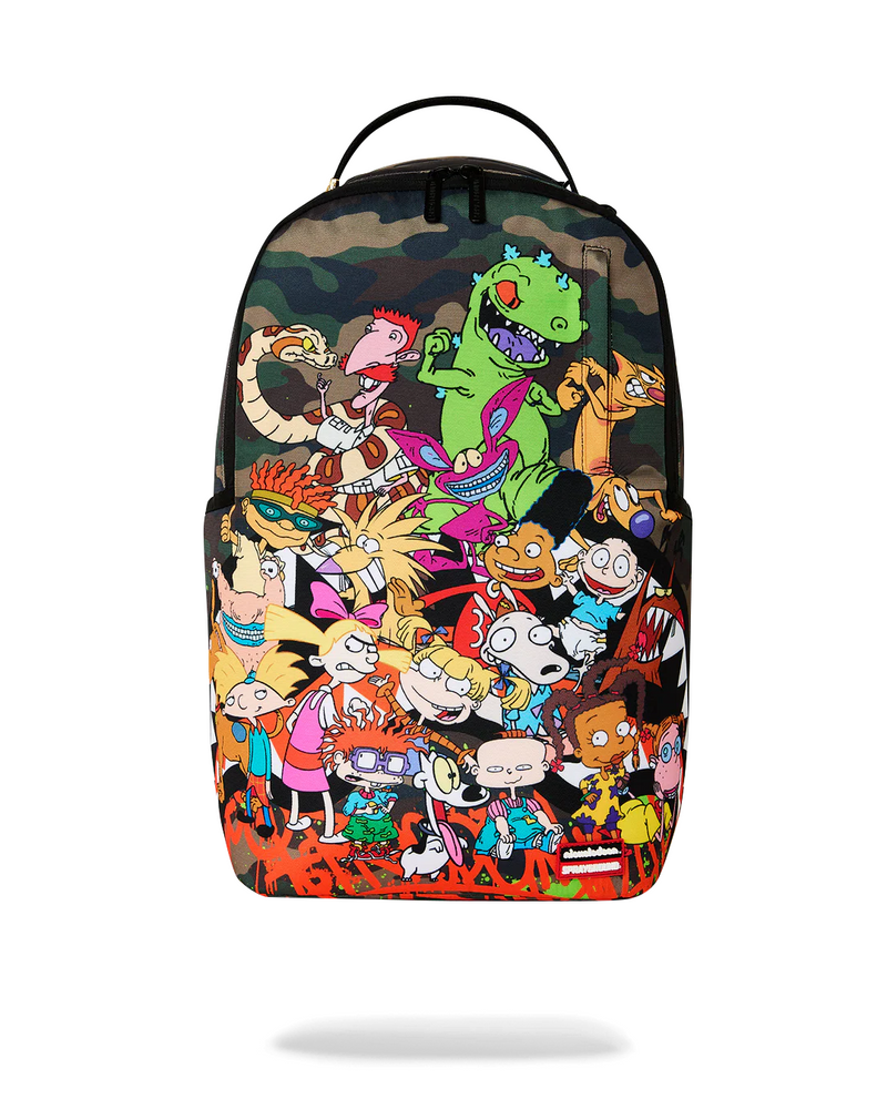 SPRAYGROUND B9094 90'S NICK HANGOUT CAMO WITH GRAFFITI BACKPACK BTS26