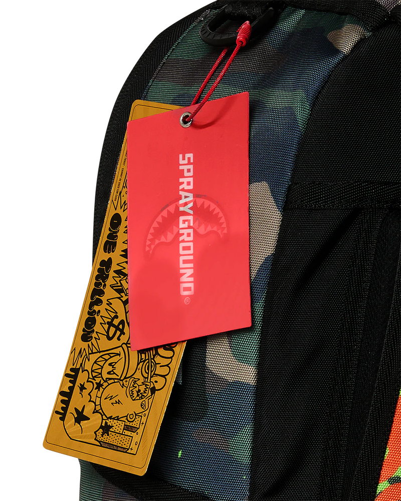 SPRAYGROUND B9094 90'S NICK HANGOUT CAMO WITH GRAFFITI BACKPACK BTS26