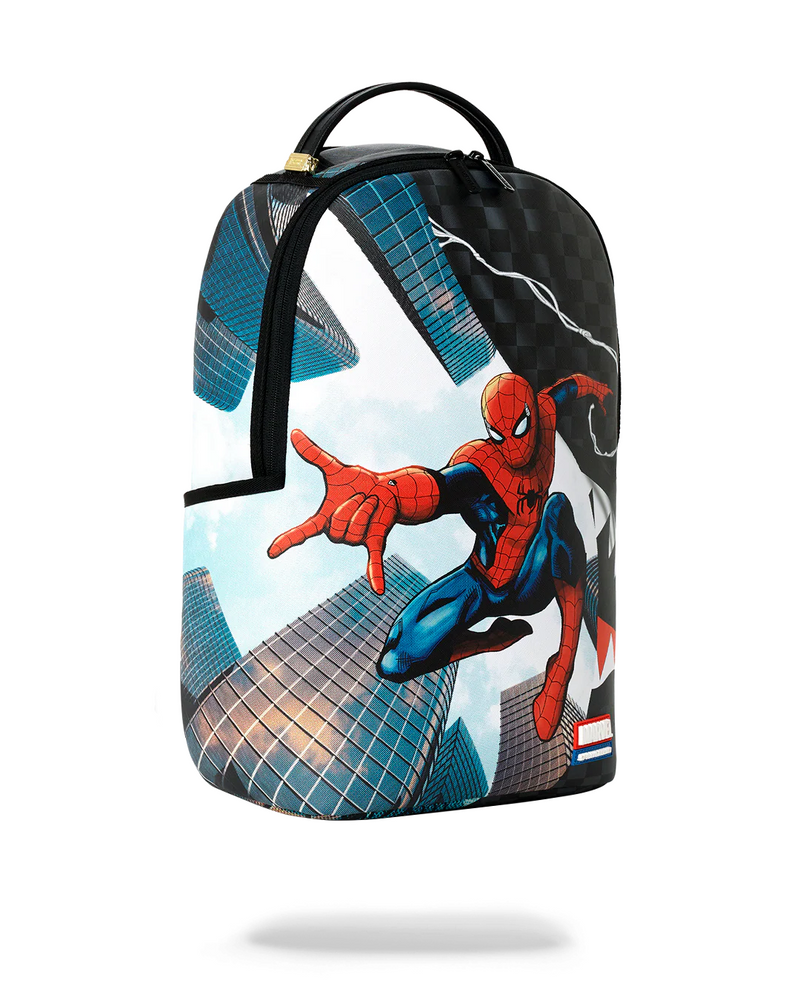 SPRAYGROUND B9140 MARVEL SPIDERMAN CURTAIN REVEAL PROTECT THE CITY BACKPACK BTS26