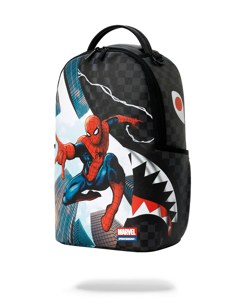 SPRAYGROUND B9140 MARVEL SPIDERMAN CURTAIN REVEAL PROTECT THE CITY BACKPACK BTS26