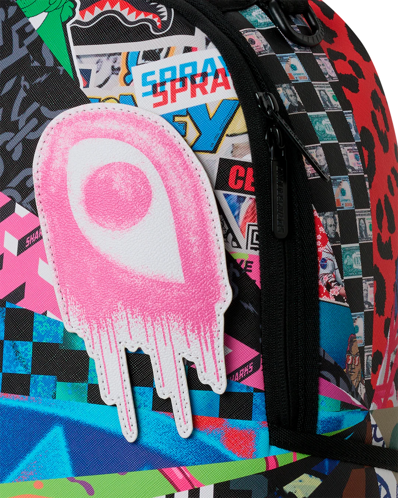 SPRAYGROUND B9281 MOOD MODE 6 REMOVABLE VELCRO EYES SUNBURST BACKPACK BTS26