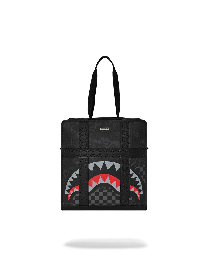 SPRAYGROUND D9519 4AM RED ECLIPSE SHARK CARRY-ON DUFFLE BTS26