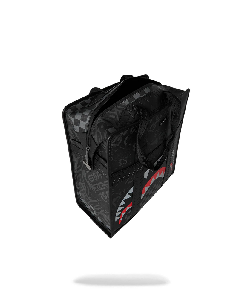 SPRAYGROUND D9519 4AM RED ECLIPSE SHARK CARRY-ON DUFFLE BTS26